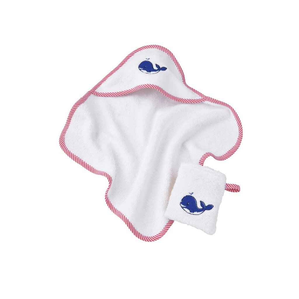 Badetuch mit Waschlappen Badetuch mit Waschlappen