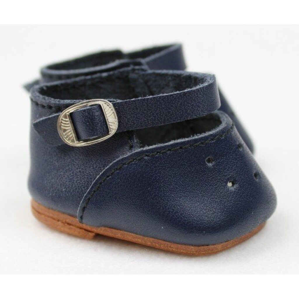 Leder Spangenschuhe marine 35 cm